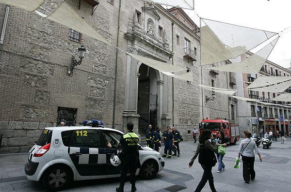 La iglesia del Carmen, acordonada La iglesia del Carmen, acordonada