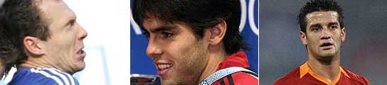 Robben, Kaká y Chivu Robben, Kaká y Chivu
