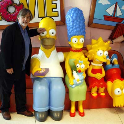 Matt Groening con Los Simpson Matt Groening con Los Simpson