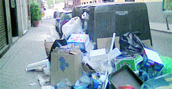 Basura sin recoger en Basura sin recoger en