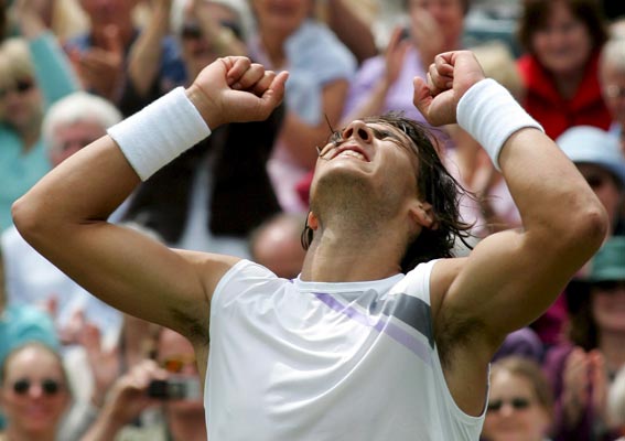 Nadal celebra la victoria Nadal celebra la victoria