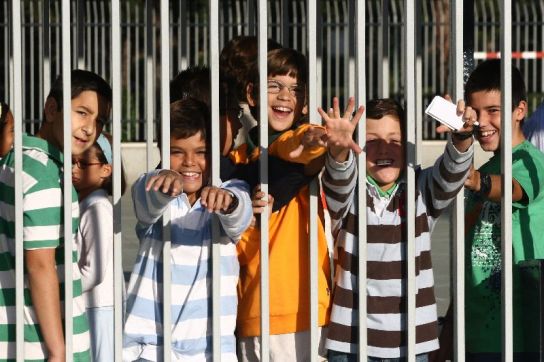 Niños en un colegio de Valladolid. Niños en un colegio de Valladolid.