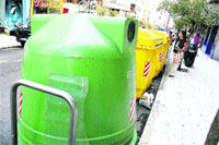 Cada vigués recicló una media de ocho kilos de vidrio en 2006 Cada vigués recicló una media de ocho kilos de vidrio en 2006