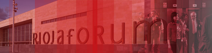 Cartel de Riojaforum (Palacio de Congresos de La Rioja). Cartel de Riojaforum (Palacio de Congresos de La Rioja).