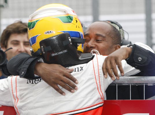 Hamilton y su padre Hamilton y su padre