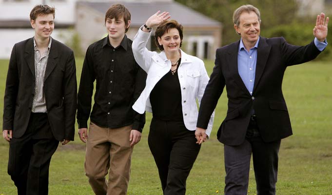 La familia de Tony Blair La familia de Tony Blair