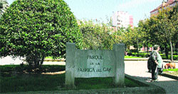 La placa de la Fábrica del Gas, saboteada La placa de la Fábrica del Gas, saboteada