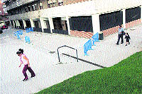 La plaza de Sta. Eulalia, vallada La plaza de Sta. Eulalia, vallada