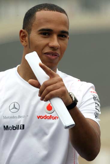 Lewis Hamilton en el circuito de Interlagos Lewis Hamilton en el circuito de Interlagos