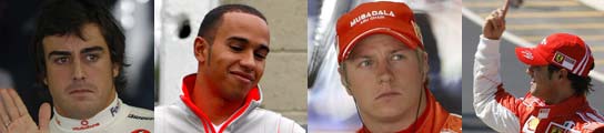 Alonso, Hamilton, Raikkonen y Massa 544 Alonso, Hamilton, Raikkonen y Massa 544