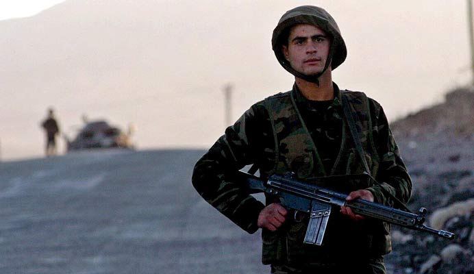 Soldados turcos en la frontera de Irak Soldados turcos en la frontera de Irak
