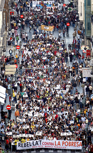Manifestación contra la pobreza Manifestación contra la pobreza