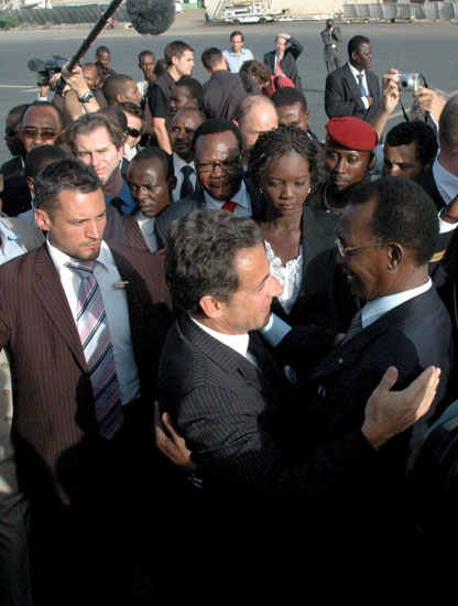 Nicolas Sarkozy y Idriss Deby Nicolas Sarkozy y Idriss Deby