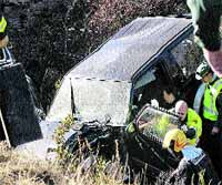 Fallece un cazador al ser arrollado su coche por el convoy del Canfranero Fallece un cazador al ser arrollado su coche por el convoy del Canfranero