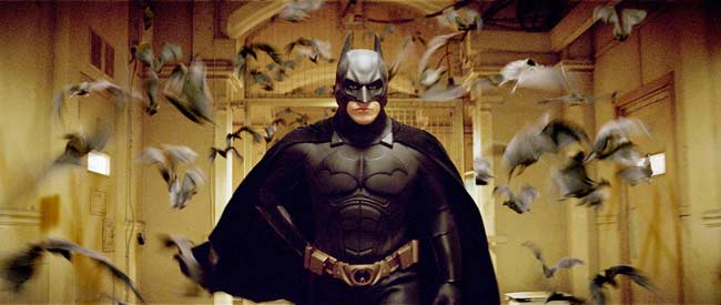 El actor Christian Bale, caracterizado como Batman El actor Christian Bale, caracterizado como Batman