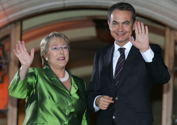 Zapatero y Bachelet Zapatero y Bachelet