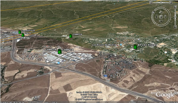 Las gasolineras más baratas, sobre Google Earth Las gasolineras más baratas, sobre Google Earth