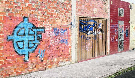 Pintada fascista en Montevil Pintada fascista en Montevil