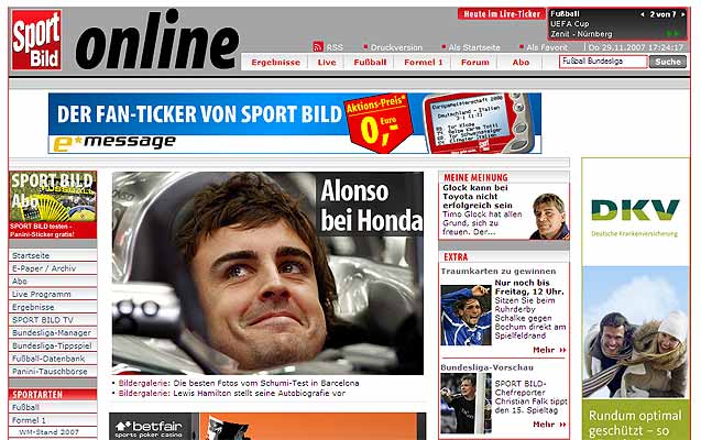 Alonso en Sport Bild Alonso en Sport Bild