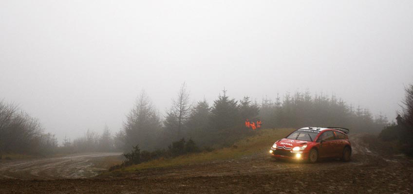 Loeb en el rally de Gales Loeb en el rally de Gales