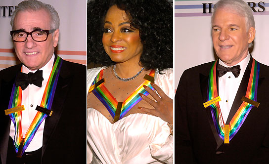 Scorsese, Diana Ross y Steve Martin Scorsese, Diana Ross y Steve Martin