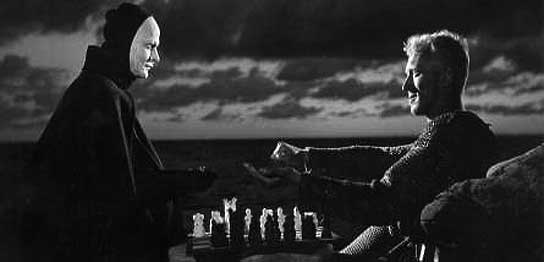 Bengt Ekerot y Max von Sydow en 'El séptimo sello', de Bergman. Bengt Ekerot y Max von Sydow en 'El séptimo sello', de Bergman.