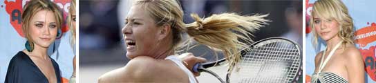 Maria Sharapova y las gemelas Olsen Maria Sharapova y las gemelas Olsen
