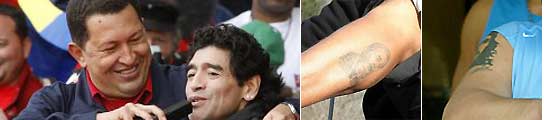 Maradona y sus tatuajes Maradona y sus tatuajes