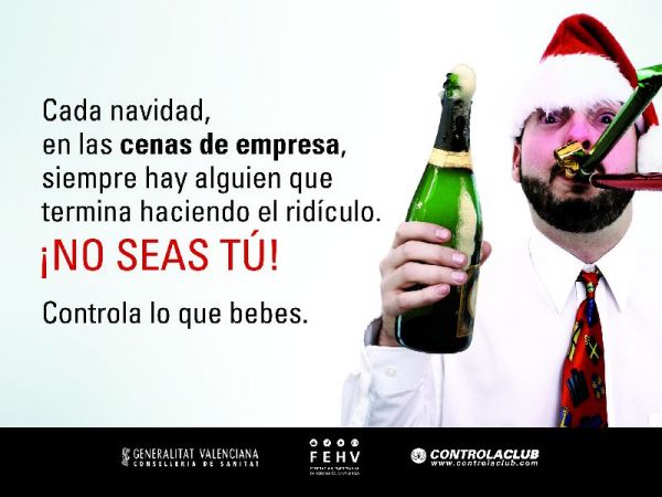 Campaña para prevenir las borracheras en las cenas de empresa Campaña para prevenir las borracheras en las cenas de empresa