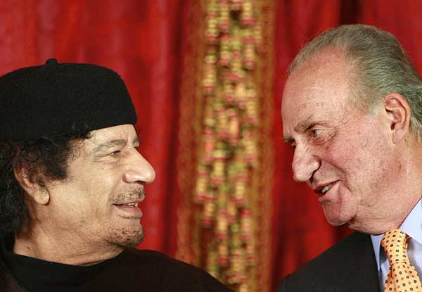 Gadafi con el Rey Gadafi con el Rey