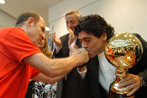 Diego Armando Maradona, premiado Diego Armando Maradona, premiado
