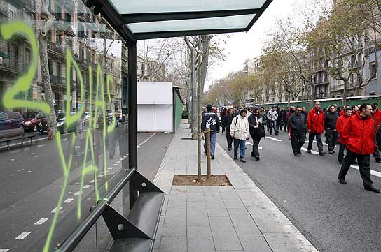 Huelga autobús Barcelona Huelga autobús Barcelona