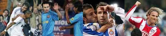 Raúl, Iniesta, Tamudo y Forlán Raúl, Iniesta, Tamudo y Forlán