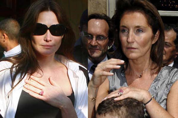 Las sortijas de Carla Bruni y Cecilia Sarkozy Las sortijas de Carla Bruni y Cecilia Sarkozy