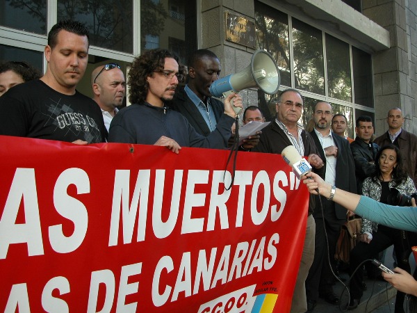 Concentracion CCOO inmigrantes Concentracion CCOO inmigrantes