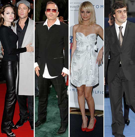 Angelina Jolie y Brad Pitt, Miguel Bosé, Nicole Richie y Fernando Alonso Angelina Jolie y Brad Pitt, Miguel Bosé, Nicole Richie y Fernando Alonso