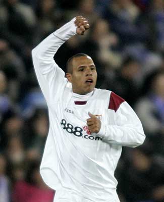 Luis Fabiano, en el partido contra el Getafe. Luis Fabiano, en el partido contra el Getafe.