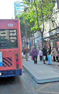 Cemento en las paradas Cemento en las paradas