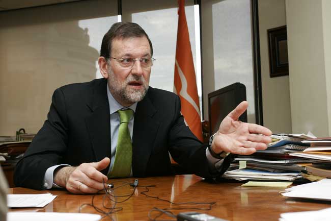 Mariano Rajoy, durante la entrevista Mariano Rajoy, durante la entrevista