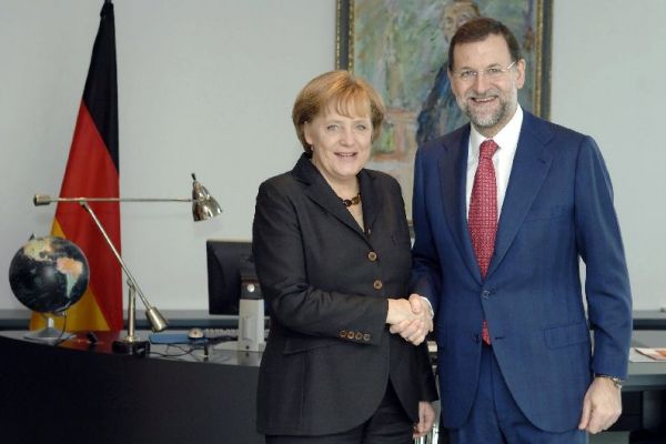 Rajoy y Merkel Rajoy y Merkel