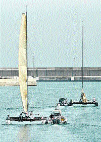 El ‘Alinghi’ se entrena El ‘Alinghi’ se entrena