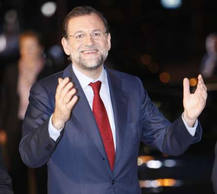 Mariano Rajoy, a su salida del Palacio de Congresos Mariano Rajoy, a su salida del Palacio de Congresos