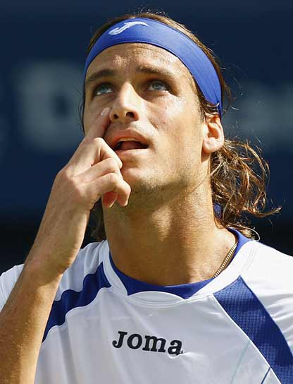 Feliciano López durante su partido contra David Ferrer Feliciano López durante su partido contra David Ferrer