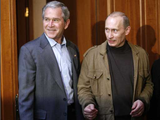 Encuentro entre Bush y Putin. Encuentro entre Bush y Putin.
