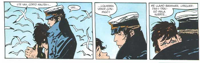 Imagen de las aventuras de Corto Maltés, creado por Hugo Pratt. Imagen de las aventuras de Corto Maltés, creado por Hugo Pratt.