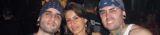 Luciano (derecha), Priscila (centro) y Ricardo, herido en la reyerta