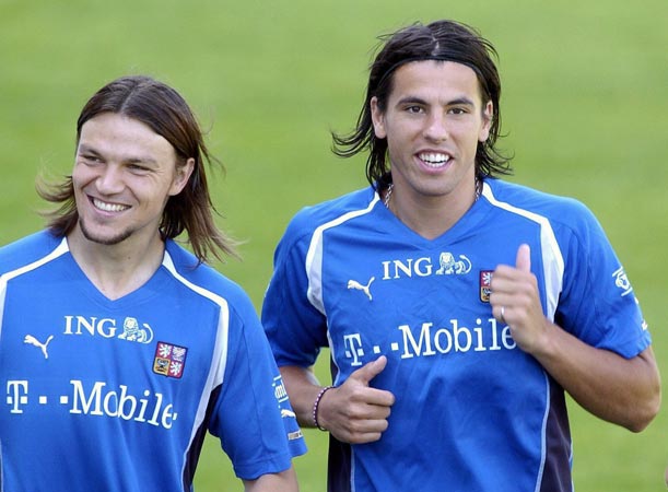 Milan Baros y Tomas Ujfalusi Milan Baros y Tomas Ujfalusi