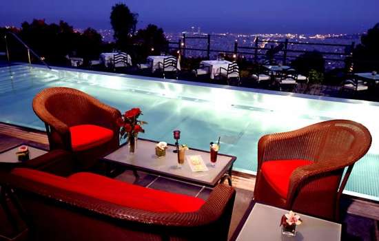 Terraza del Miramar bar en el Hotel Florida de Barcelona. Terraza del Miramar bar en el Hotel Florida de Barcelona.