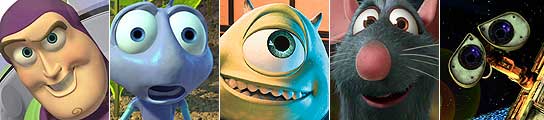 Algunos de los protagonistas de algunas de las películas de Pixar. Algunos de los protagonistas de algunas de las películas de Pixar.