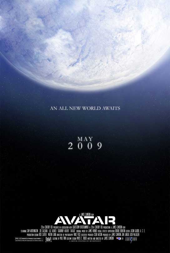 Cartel de 'Avatar', la próxima película de James Cameron. Cartel de 'Avatar', la próxima película de James Cameron.